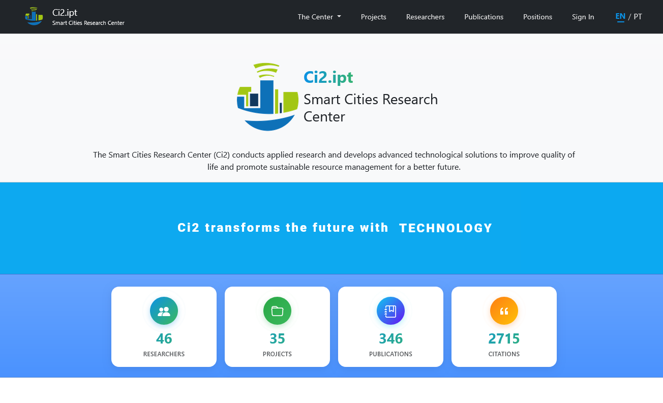 Ci2 Website screenshot